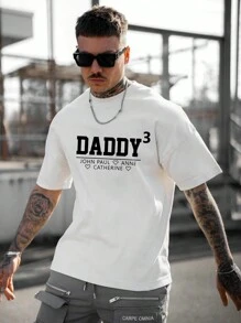 Men Letter Graphic Tee - White - View 1