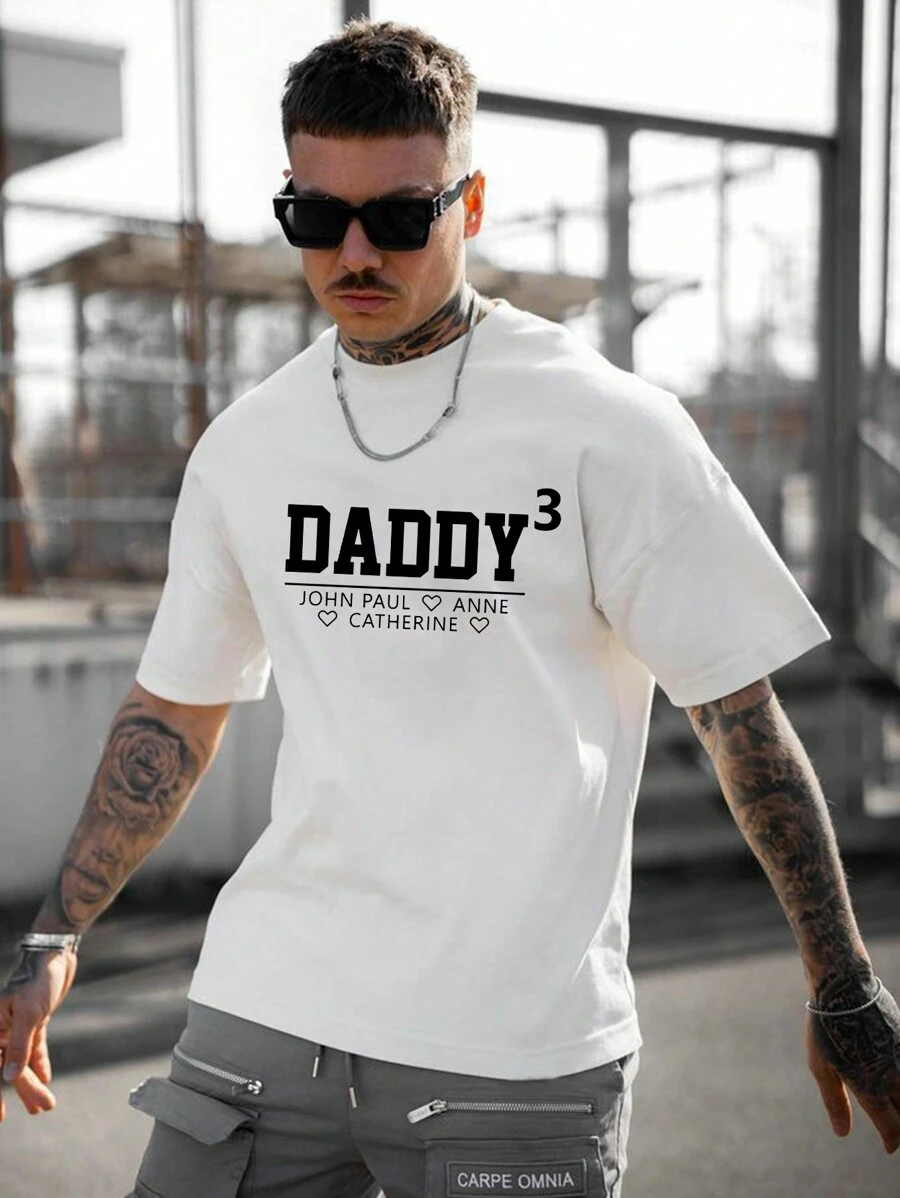 Men Letter Graphic Tee - White - View 1