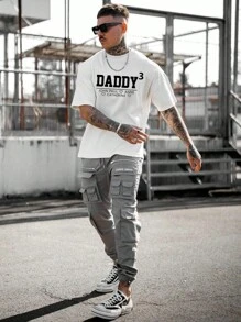 Men Letter Graphic Tee - White - View 3