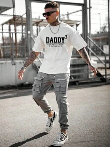 Men Letter Graphic Tee - White - View 4