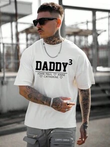 Men Letter Graphic Tee - White - View 5
