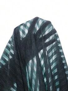 SHEIN 男嬰字母補丁細節T恤和短褲 - 綠色 - 查看 7