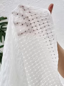 SHEIN Frenchy 深V領高衩連衣裙 - 白色 - 查看 7