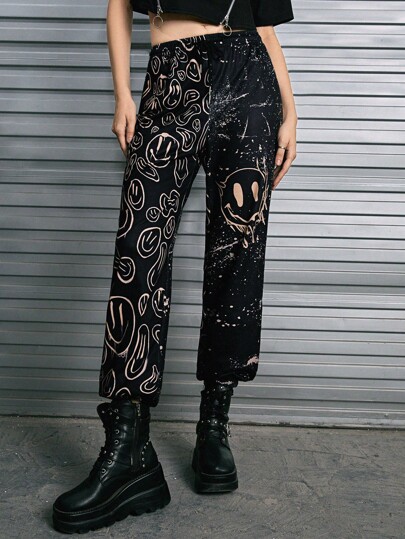 Street Life Cartoon Graphic Sweatpants