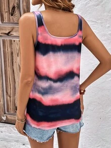 SHEIN LUNE Tie Dye Tank Top - Multicolor - View 2