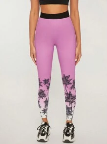 VARSITIE Quần Leggings Thể thao Nữ Tương phản ràng buộc Nhiệt đới - Nhiều màu - Xem 1