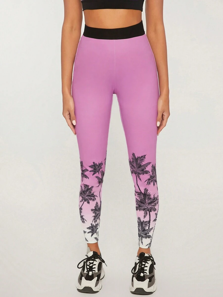 VARSITIE Quần Leggings Thể thao Nữ Tương phản ràng buộc Nhiệt đới - Nhiều màu - Xem 1