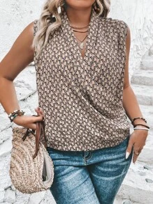 SHEIN LUNE 大碼滿版印花襯衫 - 彩色 - 查看 1