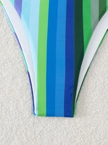 條紋印花泳衣下裝 - 彩色 - 查看 5