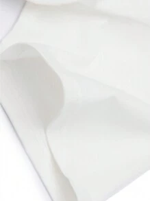 ROMWE MEN Street Life 男式标语图案 Y2k T 恤，学校 - 白色 - 查看 3