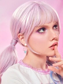 ROMWE Kawaii 1對可愛冰淇淋耳墜適合女士日常裝飾 - 彩色 - 查看 4