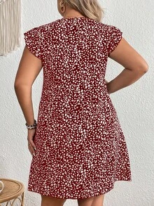 SHEIN Holidaya Đầm Plus Size Xù Hoa Boho - Nhiều màu - Xem 2