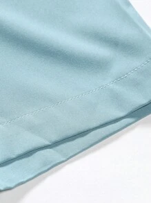 Calvornis Men Solid Button Up Shirt - Mint Green - View 5