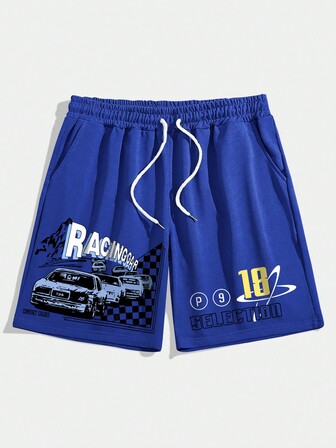 Street Life Ragazzi Shorts auto e lettere con coulisse a vita