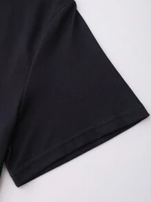 Manfinity LEGND 男士3D老虎印花T恤 - 黑與白 - 查看 5