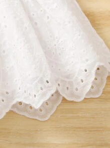 SHEIN 小女童印花吊帶上衣&腰帶網眼刺繡半身裙 - 彩色 - 查看 3