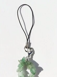 ROMWE Fairycore 1入組石頭串珠手機掛繩 - 綠色 - 查看 4