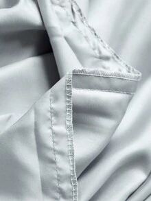 Bộ 3 Vỏ Chăn Satin Màu Trơn (1 Vỏ Chăn + 2 Vỏ Gối), Bộ Chăn Ga Gối Satin Satin Mịn, Thiết Kế Sang Trọng & Đơn Giản, Thích Hợp Cho Mùa Hè Và Tất Cả Các Mùa - Màu Xám nhạt - Xem 5