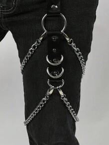 ROMWE Grunge Punk 1入組女士環鏈大腿鏈