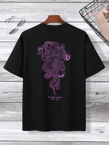 Manfinity EMRG Áo thun & Áo lót Nam Thú vật Lá thư Đường phố - màu đen - Xem 4