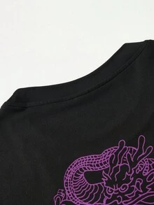 Manfinity EMRG Áo thun & Áo lót Nam Thú vật Lá thư Đường phố - màu đen - Xem 8