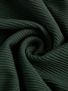 SHEIN Vestido casual tank unicolor de muslo con abertura - Verde Oscuro - Ver 4