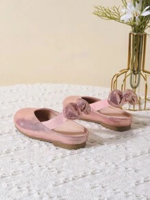 Giày bệt nữ có nơ trang trí cho mùa hè - Hồng - Xem 4