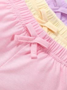 SHEIN 嬰兒3入組前蝴蝶結短褲 - 彩色 - 查看 3