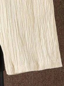 SHEIN Boys Flap Pocket Shirt & Shorts Without Tee - Beige - View 4