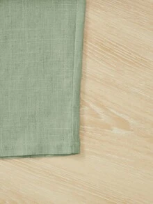 SHEIN 男孩斜口袋素色長褲 - 薄荷綠 - 查看 3