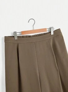 SHEIN Clasi Blazer chaleco con botón delantero con pantalones sin top tubo