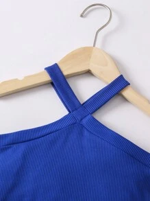 SHEIN Cô Gái Trẻ Áo hai dây & Bản in nhiệt đới Lớp viền Váy - Nhiều màu - Xem 4