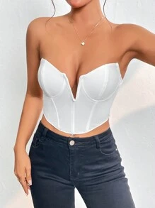 SHEIN PETITE Áo nữ - trắng - Xem 3