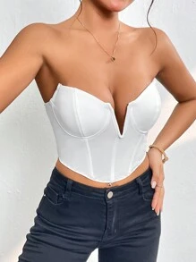 SHEIN PETITE Áo nữ - trắng - Xem 5