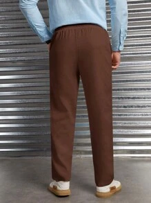 Manfinity NiteLyfe 男士腰部抽繩斜口袋直筒褲