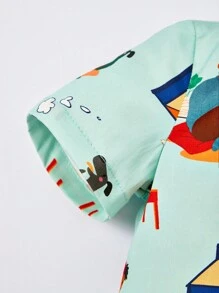 SHEIN 嬰兒卡通圖案襯衫附包 - 彩色 - 查看 6