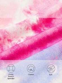 Cozy Pixies Baby Tie Dye Slogan Graphic Hoodie - Multicolor - View 5