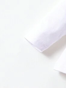 SHEIN 女嬰花卉刺繡上衣和褲子和帽 - 白色 - 查看 6