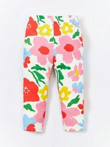 SHEIN 女嬰2入組印花緊身打底褲 - 彩色 - 查看 2