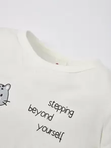 Cozy Pixies Baby Boy Striped Shirt & Shorts & Cartoon Graphic Tee - Multicolor - View 9