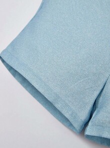 Cozy Pixies Baby Boy Striped Shirt & Shorts & Cartoon Graphic Tee - Multicolor - View 4