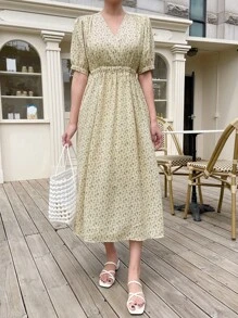 DAZY 碎花泡泡袖連衣裙 - 彩色 - 查看 8