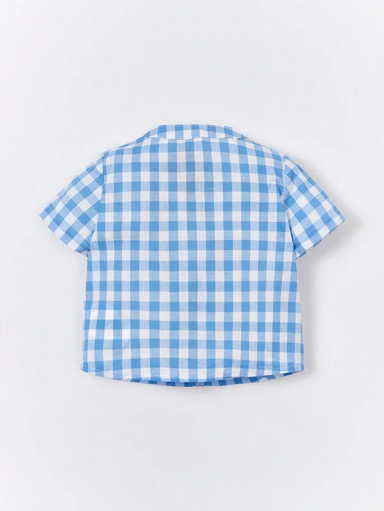 Baby Boy Gingham Print Shirt & Shorts