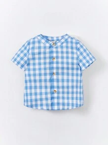 Cozy Pixies Baby Boy Gingham Print Shirt & Shorts - Multicolor - View 8