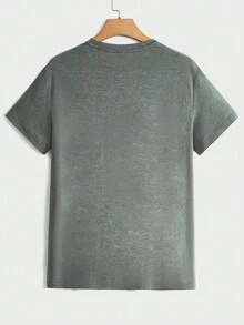 Manfinity EMRG Áo thun nam Slogan Giải trí - Xám - Xem 2