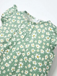SHEIN Kombinezony niemowlęce Zmarszczony Ditsy floral