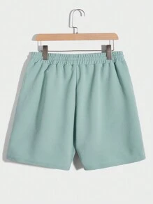 Manfinity RebelGame Men Reflective Bear Print Tee & Drawstring Waist Shorts - Mint Green - View 7