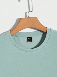 Manfinity RebelGame Men Reflective Bear Print Tee & Drawstring Waist Shorts - Mint Green - View 10