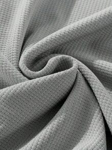 Manfinity Hypemode Lỏng lẻo phù hợp Nam Áo polo Với Lá thư Vá lại , Cổ áo tương phản Và Thả vai Thiết kế - Xám - Xem 3