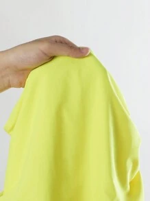 Ruffle Hem Ruched Cover Up Skirt, For Summer Beach Vacation - Yellow - View 7